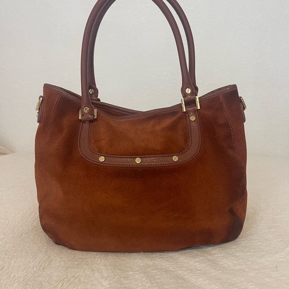 Brown suede Tory Burch medium purse! - Picture 2 of 5